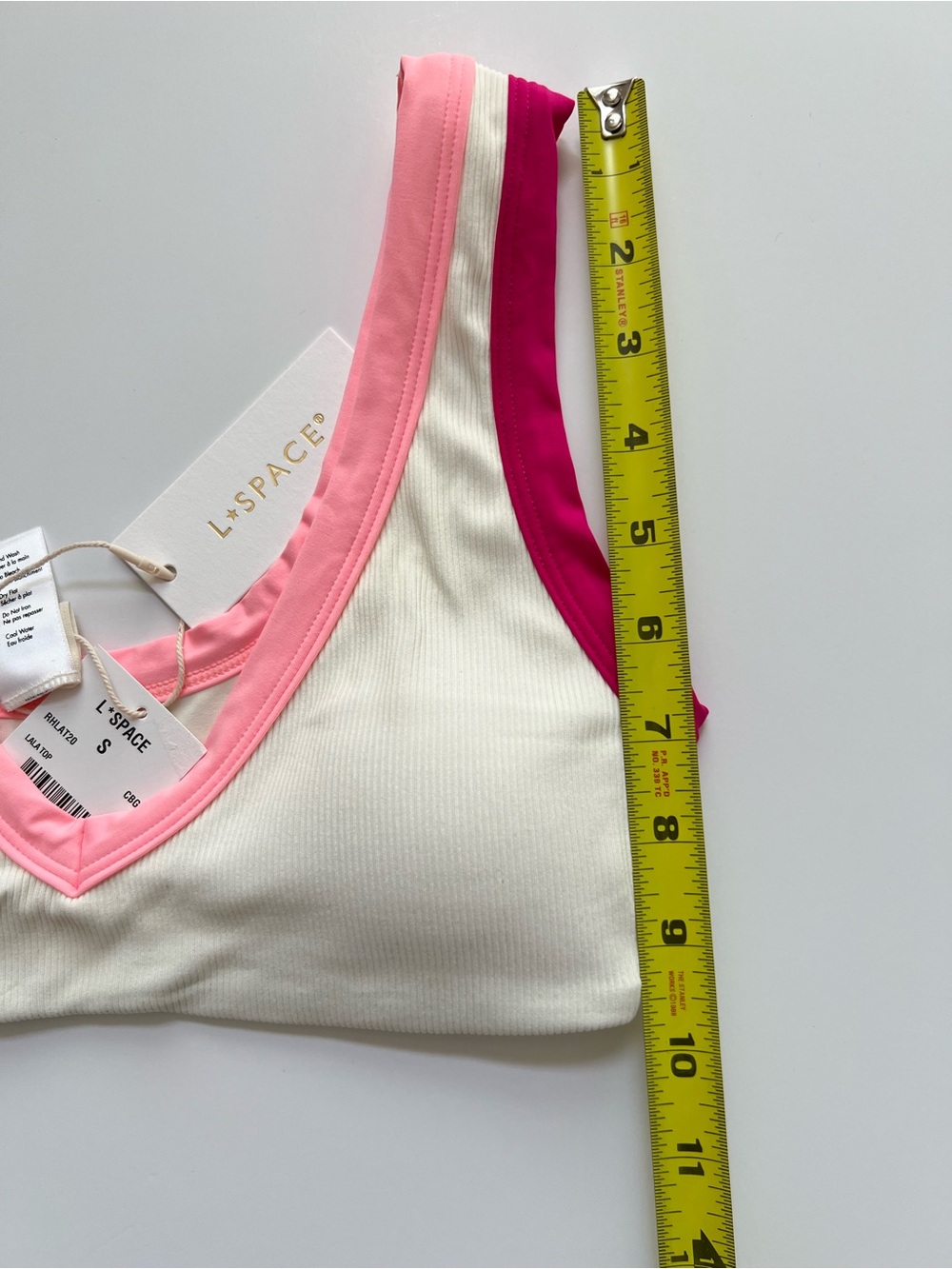 New L*SPace Swim Lala Bikini Top Small Cream Pink - Picture 6 of 8